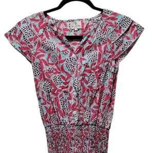 Perry Walker Collective Boho Chic Botanical Print Mini Dress - Sz 1